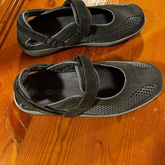 Ortho Feet Sanibel Mary Jane Gray Orthotic Shoes. Size 10B. Great Used Condition - Picture 4 of 9